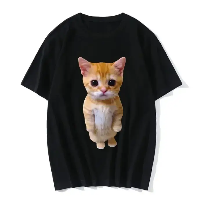 Chat drôle impression 3D femmes décontracté surdimensionné T-Shirt femmes hommes Harajuku t-shirts f