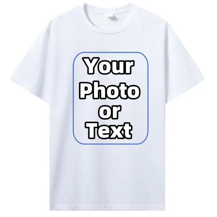T-shirt personnalisé Faites votre conception Logo Texte Coton