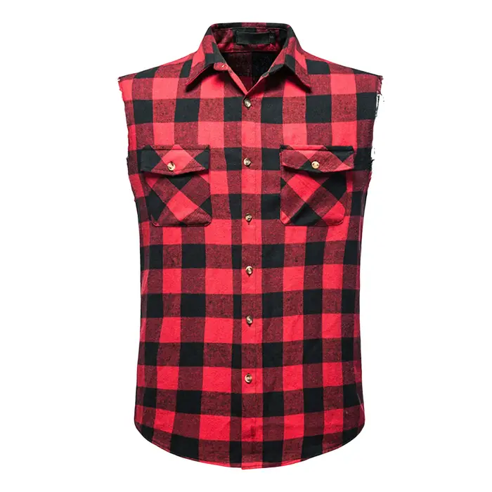Chemise décontractée sans manches pour hommes