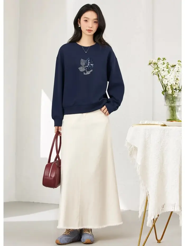 Sweat-shirt pour femme VIMLY bleu marine
