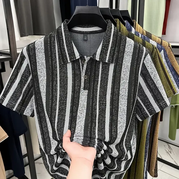 Polo à rayures pour homme
