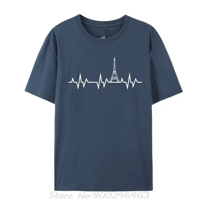 Tour Eiffel en battement de coeur T-Shirts Fitness serré haut à la mode