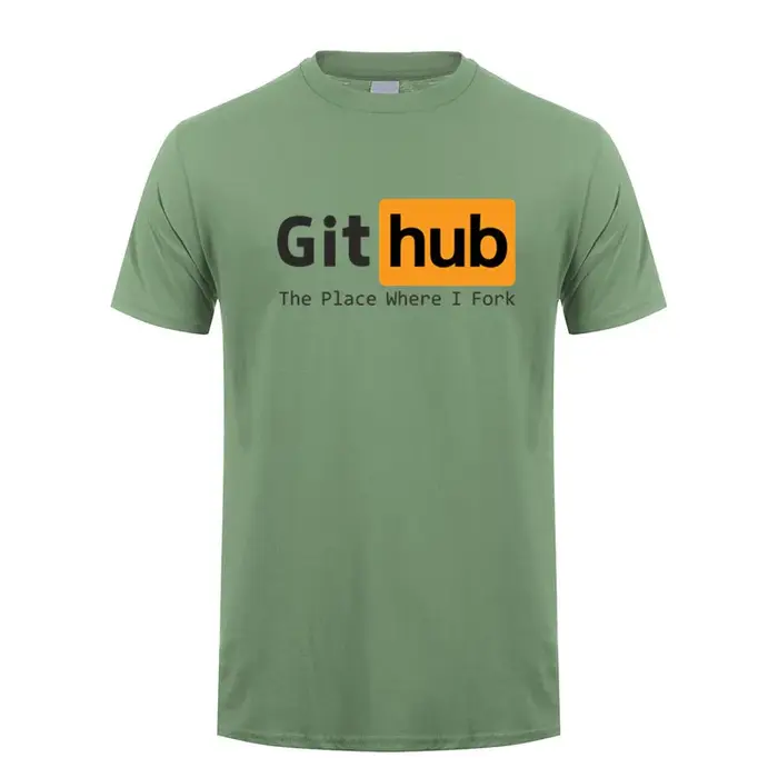 Github t-shirt été hommes drôle