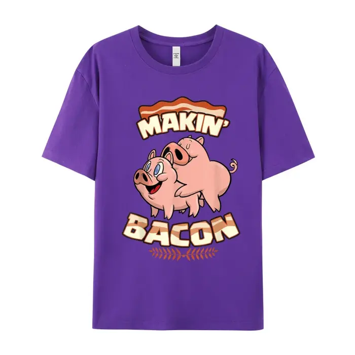 Makin Bcopropriété-T-shirt à manches courtes et col rond en pur coton