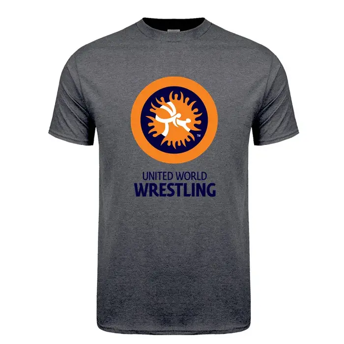 United World Wrestling T-shirt été hommes à manches courtes coton Cool UWW