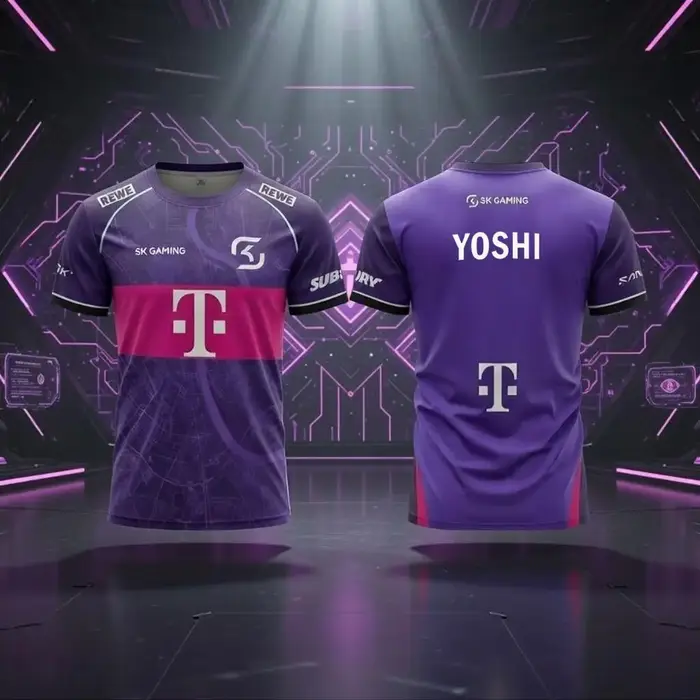 T-shirts personnalisés respirants pour joueurs d'été 2026 SK Gaming Esports Team – Uniforme d'entraînement et de compétition pour hommes et femmes