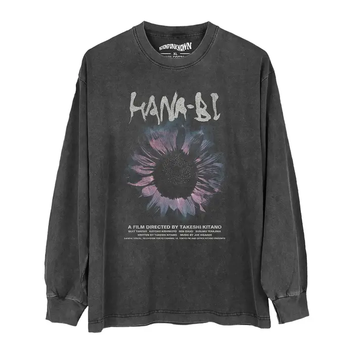 Hana-Bi T-Shirt travaux d'incendie film japonais Takeshi Kitano Sonatine une scène à la mer été coton