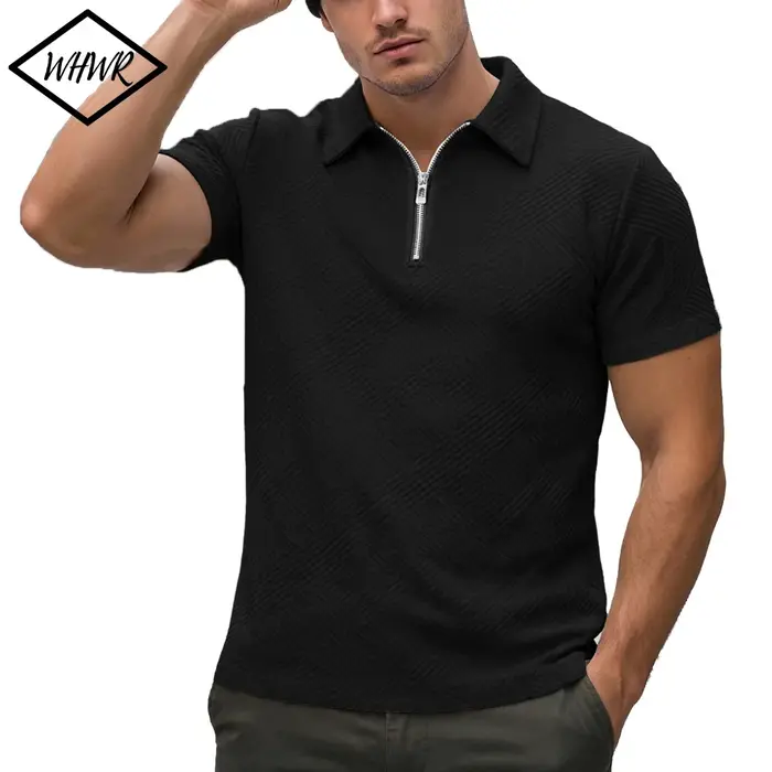 Polo mi-zippé pour homme