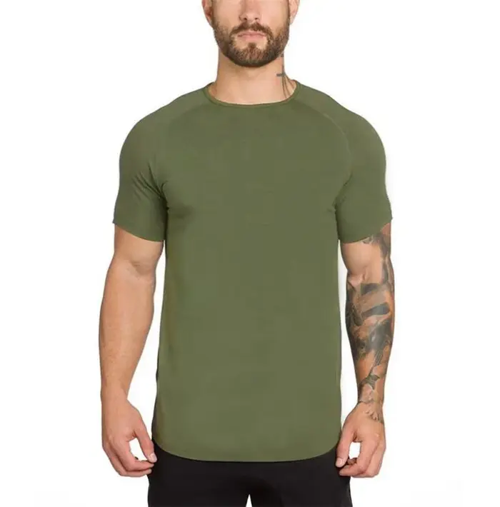 Vêtements de sport vierges Fitness T-shirt hommes mode étendre Hip Hop été à manches courtes
