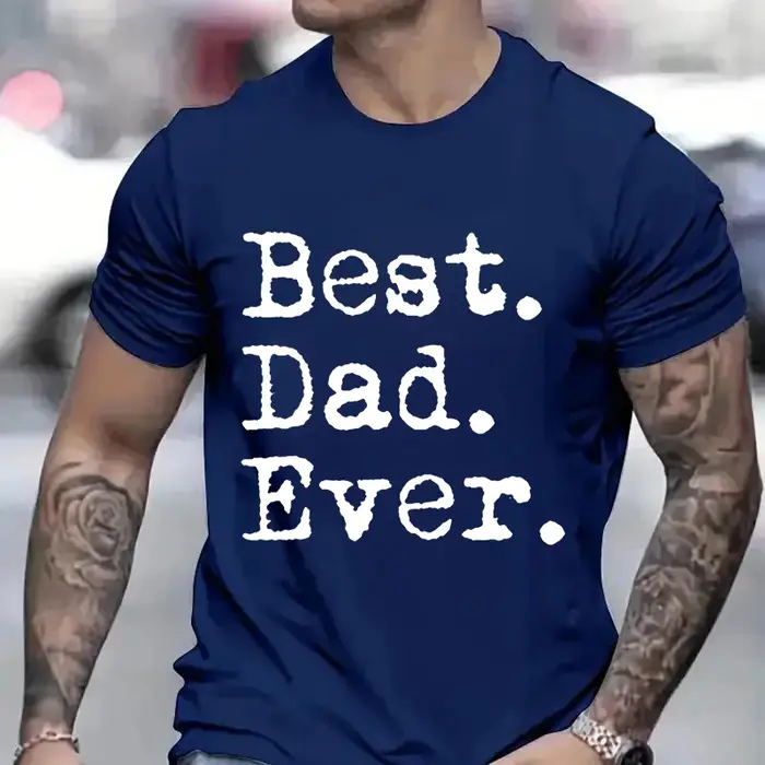 Meilleur papa jamais T-shirt pour hommes père famille mari grand-père drôle cadeau d'anniversaire graphique Streetwear