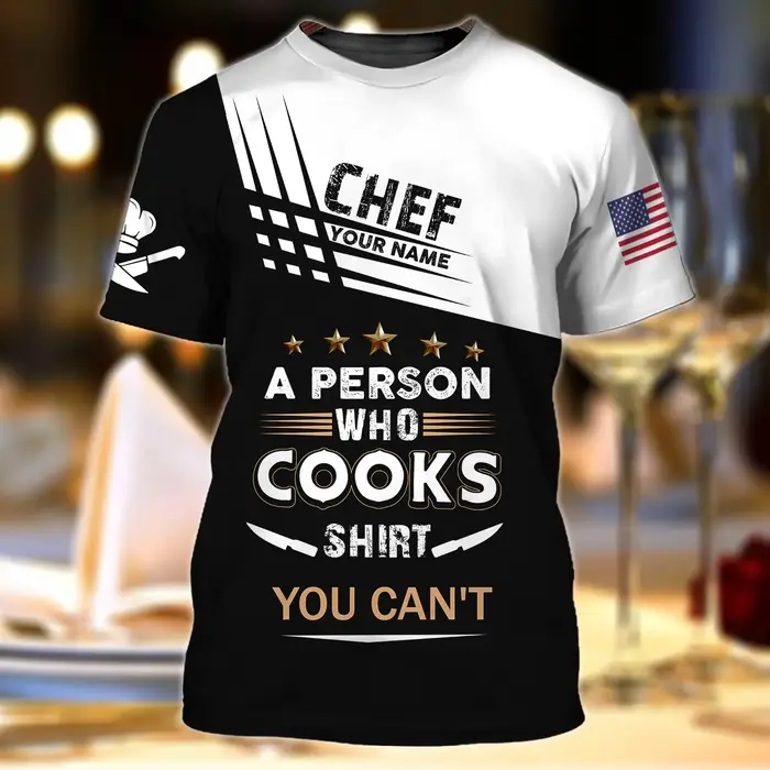2025 offre spéciale mode t-shirt Chef cadeaux nom personnalisé 3D imprimé hommes été à manches courtes unisexe sport décontracté T-shirt DW37