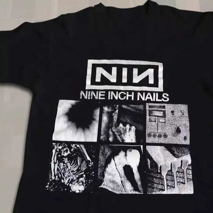 Nine Inch Nails NIN 2005 Tour T-Shirt en coton avec motif graphique pour hommes et femmes