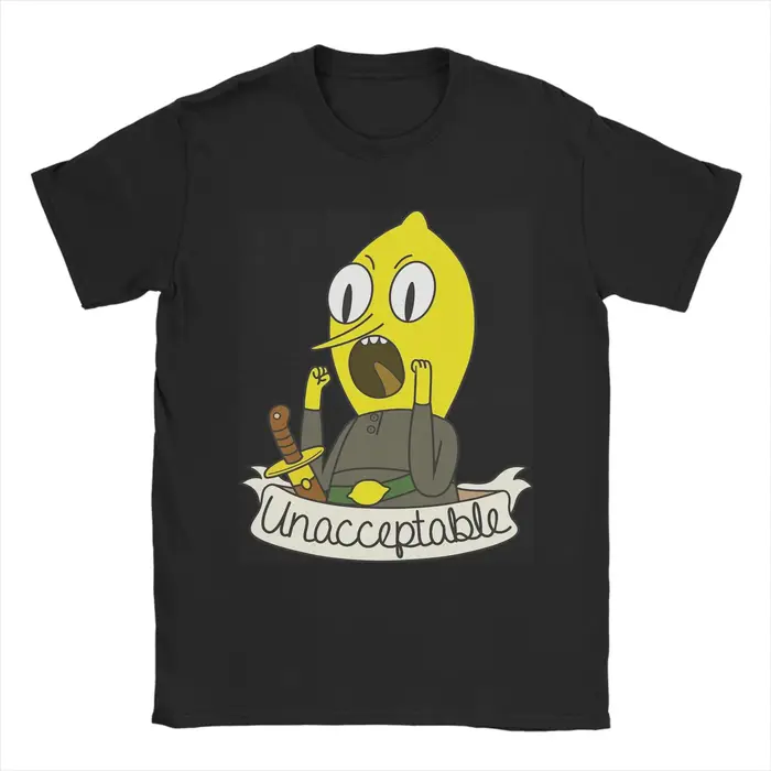 Lemongrab T-Shirts pour hommes amusant 100% coton t-shirt col rond manches courtes T-Shirts vêtement