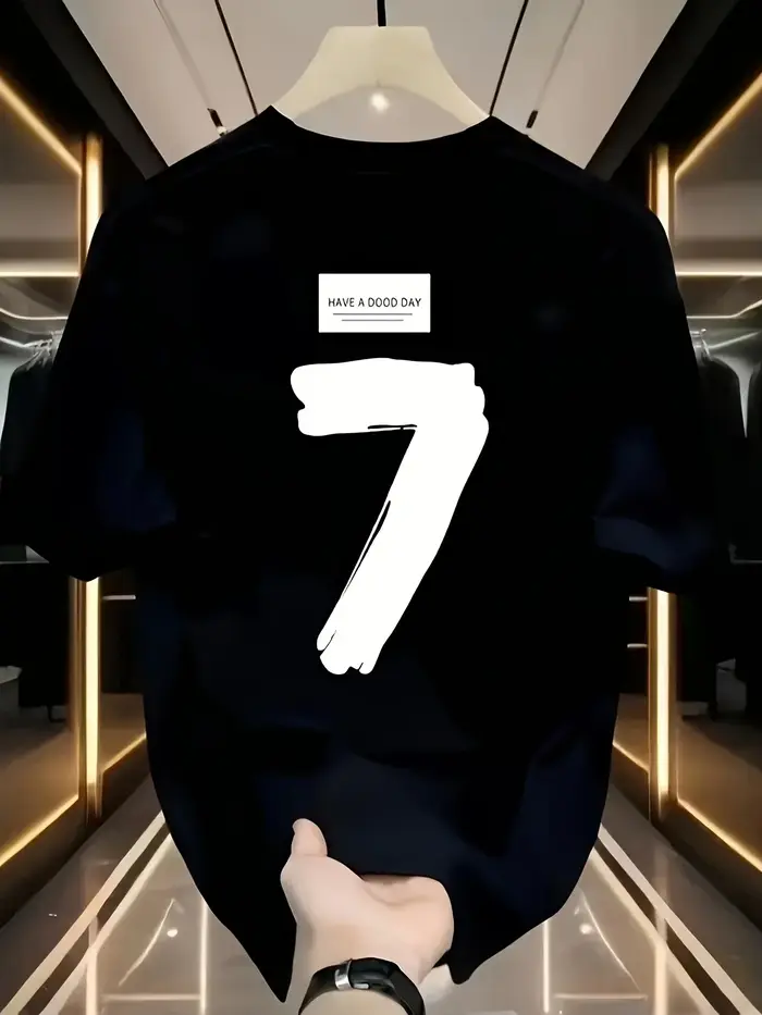 T-shirt à manches courtes et col rond pour hommes
