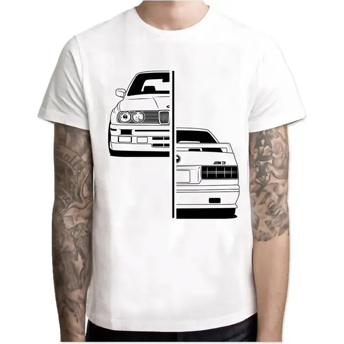 T-shirt Harajuku Cool Automotive Car Turbo pour hommes