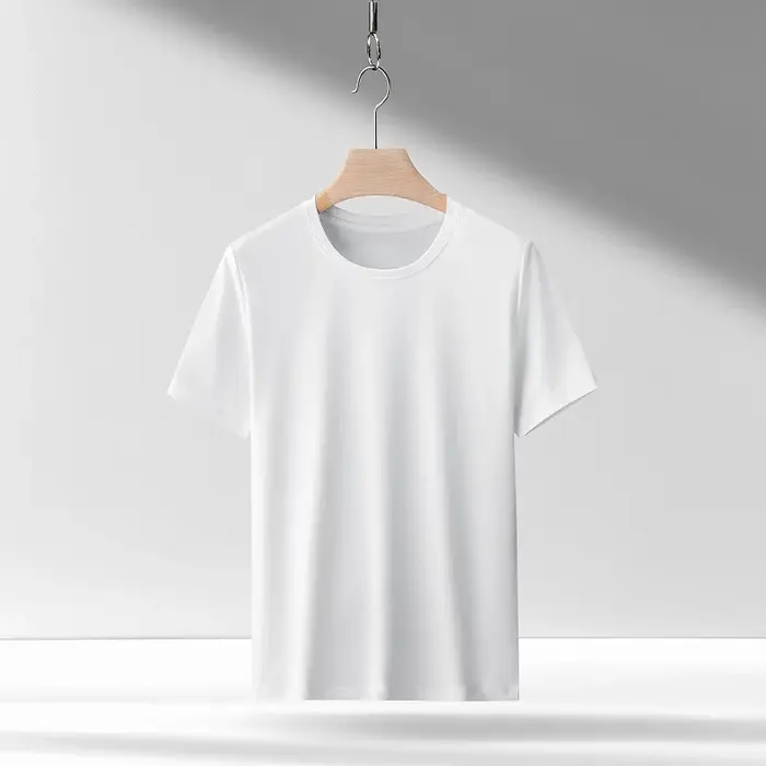 T-shirt manches courtes col rond homme, 100% coton, Pima, 14 documents, blanc, noir, haute qualité, 