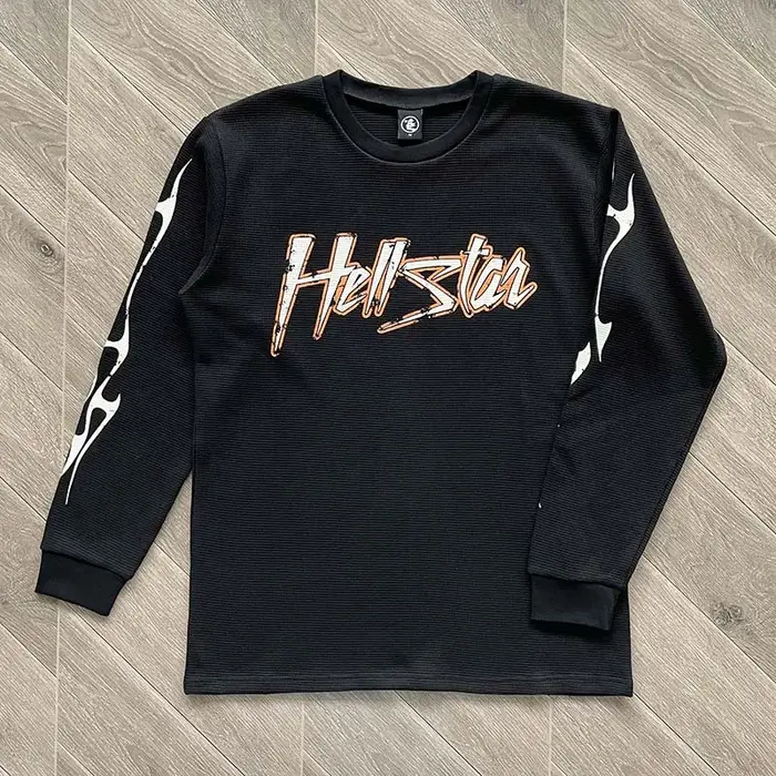 HS Capsule 8 T-shirt à manches longues en coton texturé convexe
