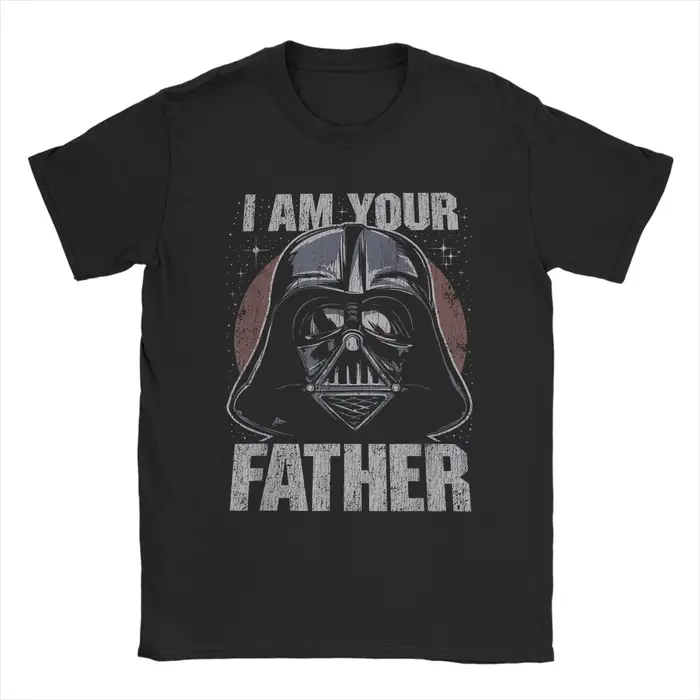 Vaders je suis votre père Portrait sombre T-Shirt été Hippie T-Shirts hommes coton grande taille vêt