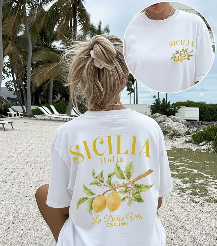 T-shirt imprimé citron La Dolce Vita