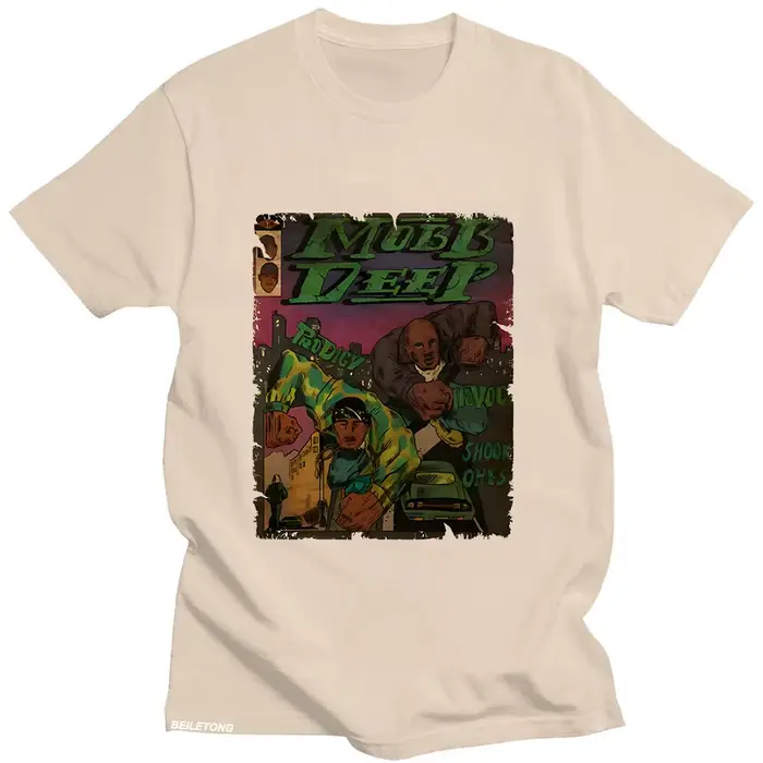 Aature B Deep Graphic Printing Casual Tee-shirt, Tee-shirt à manches courtes, Hip Hop Tshirt, Zones 