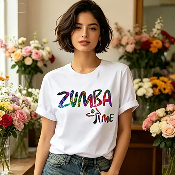 T-shirt imprimé Zumba pour femmes