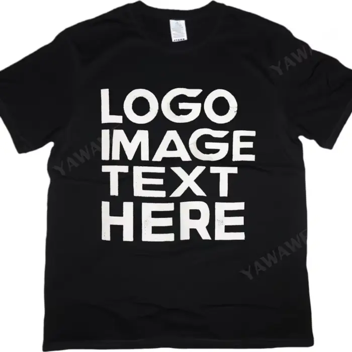 Pour homme votre design ici t-shirt d'été basique Logo Image texte ici manches courtes coton personnalisé col rond vêtements de rue