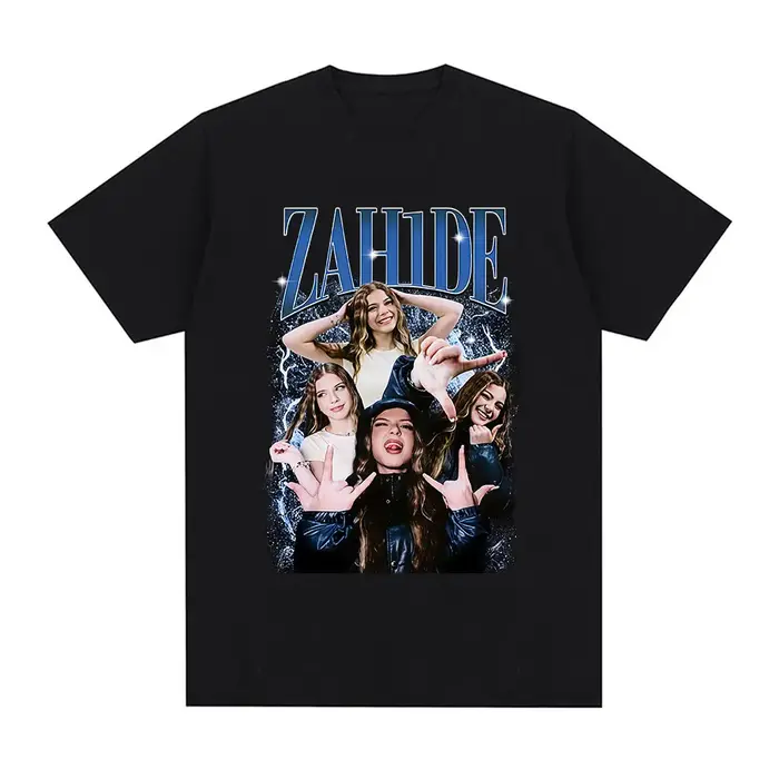 Zahide Merch T-shirt imprimé graphique hommes femmes mode Hip Hop T-shirts coton décontracté surdime