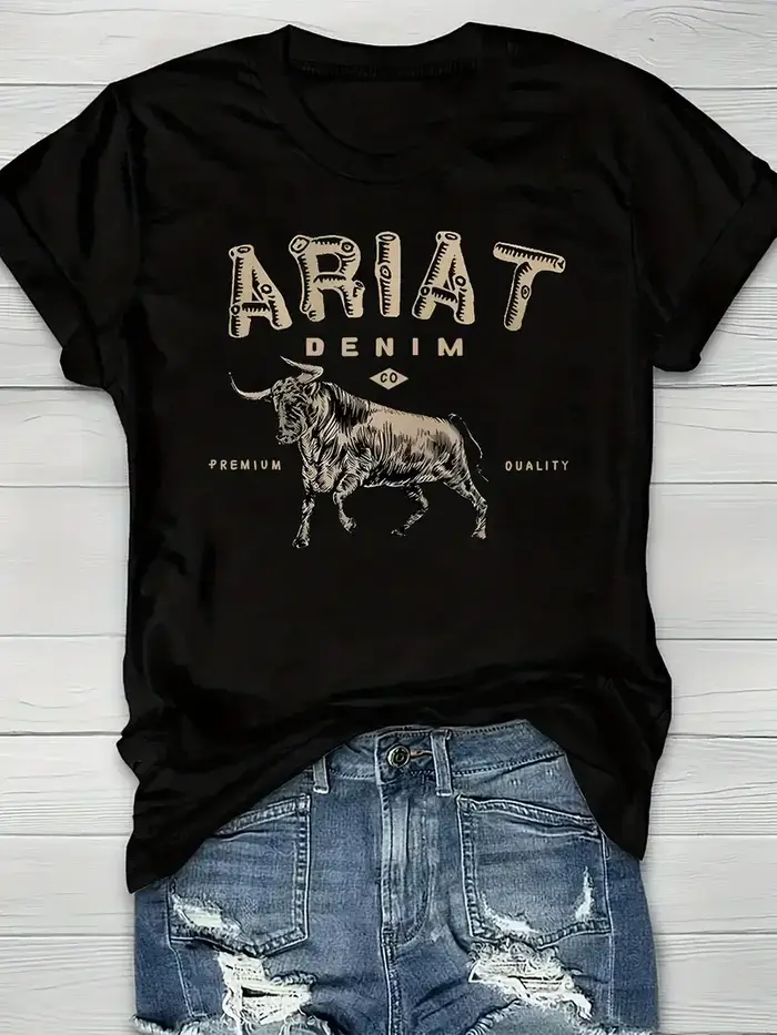 Vache imprimé col rond T-Shirt décontracté à manches courtes T-Shirt été femmes vêtements graphique dessin animé T-Shirt Style coréen haut femme