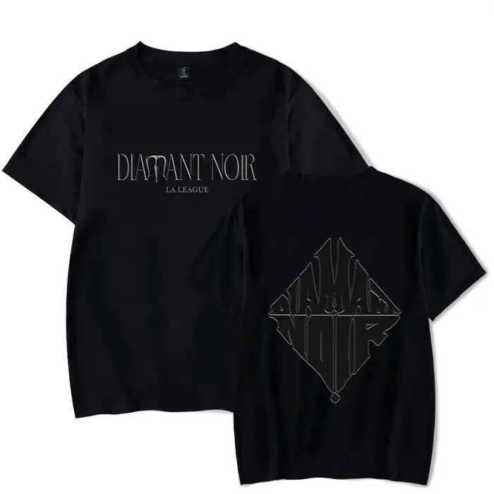 Werenoi Diamant Noir T-shirt Unique à manches courtes hauts T-shirt décontracté Hip Hop col rond Har