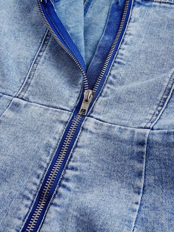 ✨   Robe en jean tube pour femme |   Design sans bretelles à effet torsadé, l'indispensable pour les filles branchées en été