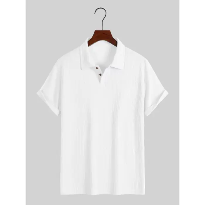 Polo en maille beige pour homme