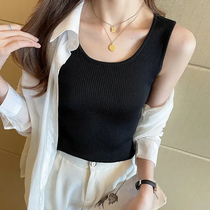 Camisole à col en U pour femme