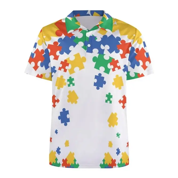 Polo coloré à manches courtes pour hommes