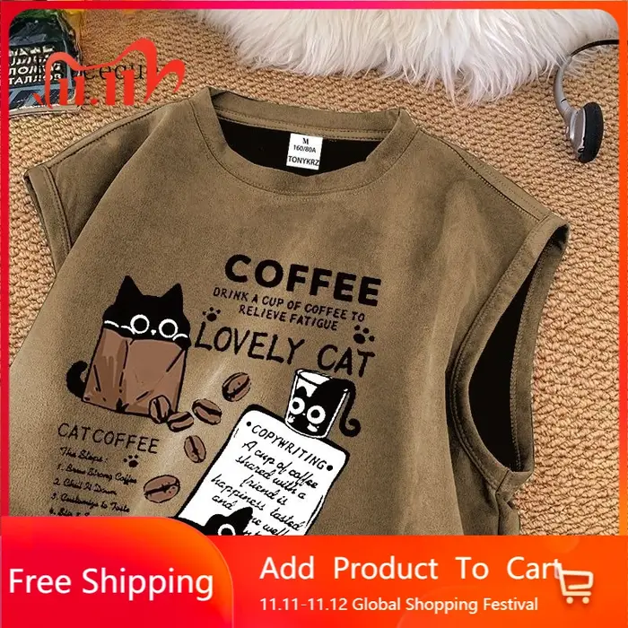 2025 café imprimé T-shirt pour hommes femmes