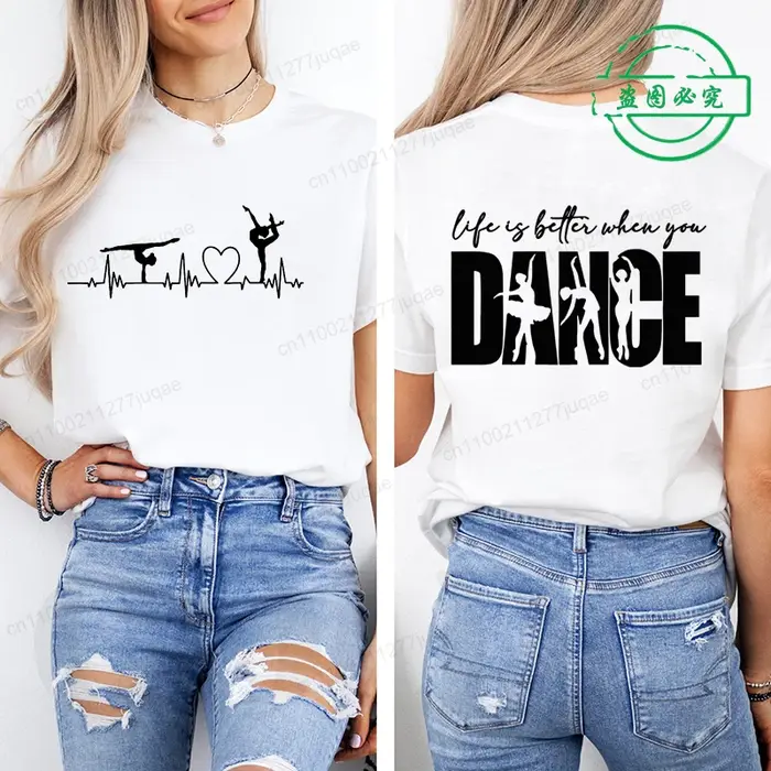 T-shirts imprimés amusants « Life Is Better » pour femmes