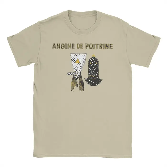 T-shirt imprimé Angine De Poitrine Rock Band pour hommes et femmes, en coton, vêtements à manches co
