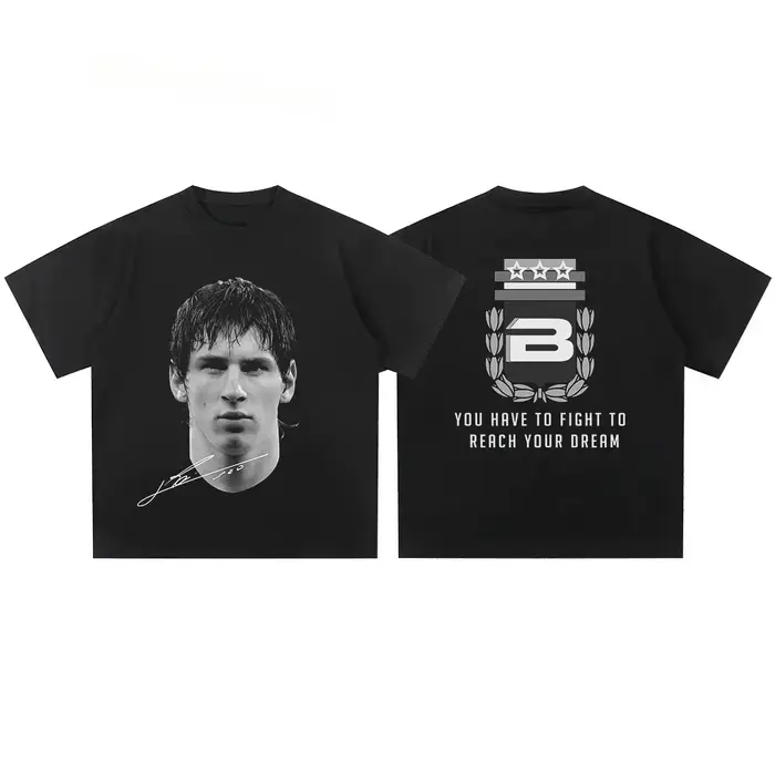 T-shirt imprimé avec les portraits des superstars du football Cristiano Ronaldo