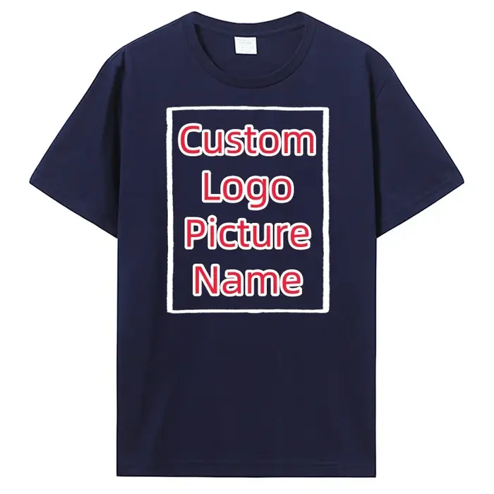 T-shirt personnalisé faire votre conception Logo texte hommes imprimer société équipe coton