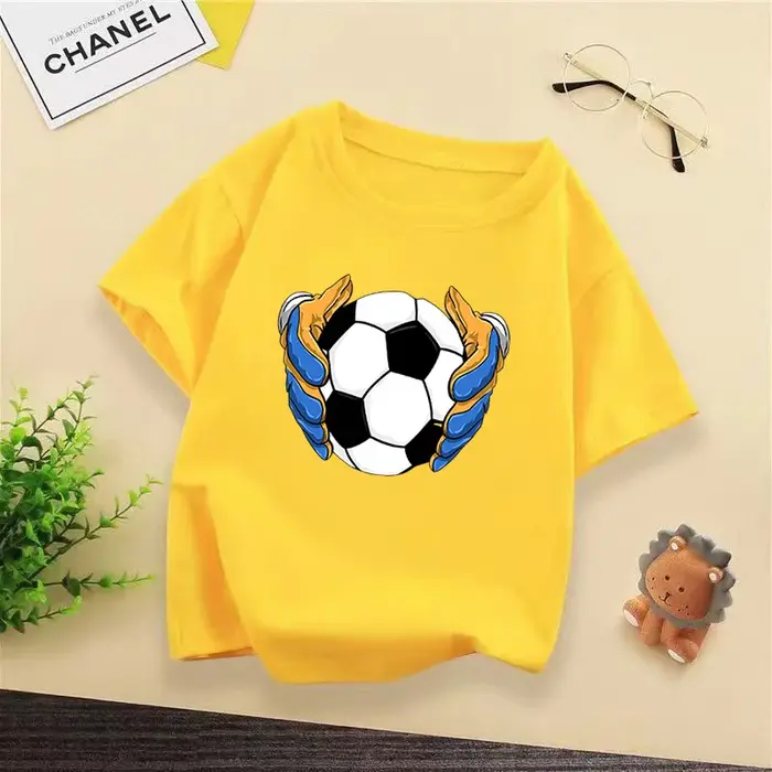 T-shirt pour enfants 100% coton à imprimé football
