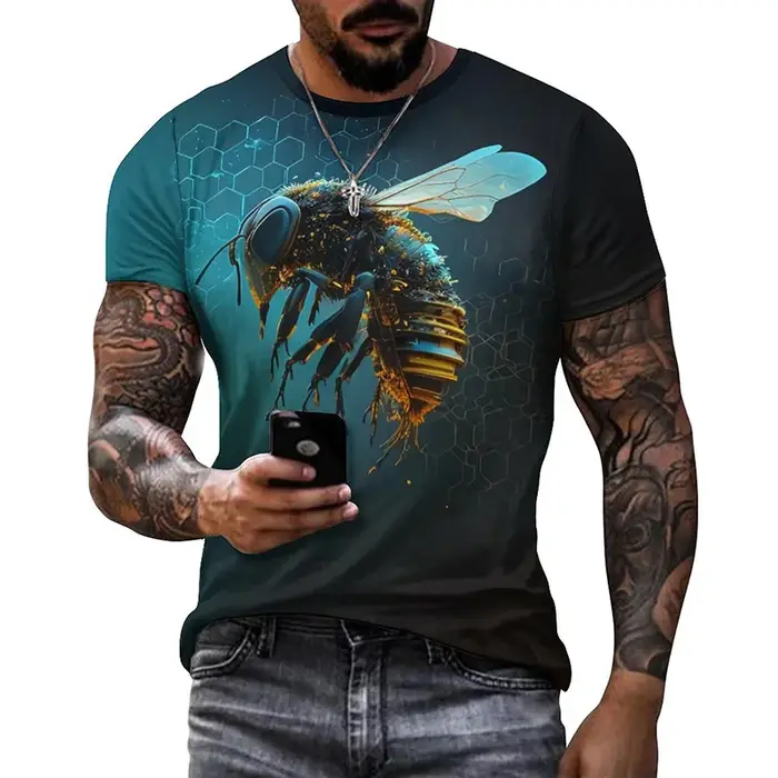 T-shirt graphique équation en accent d'abeille pour hommes et femmes