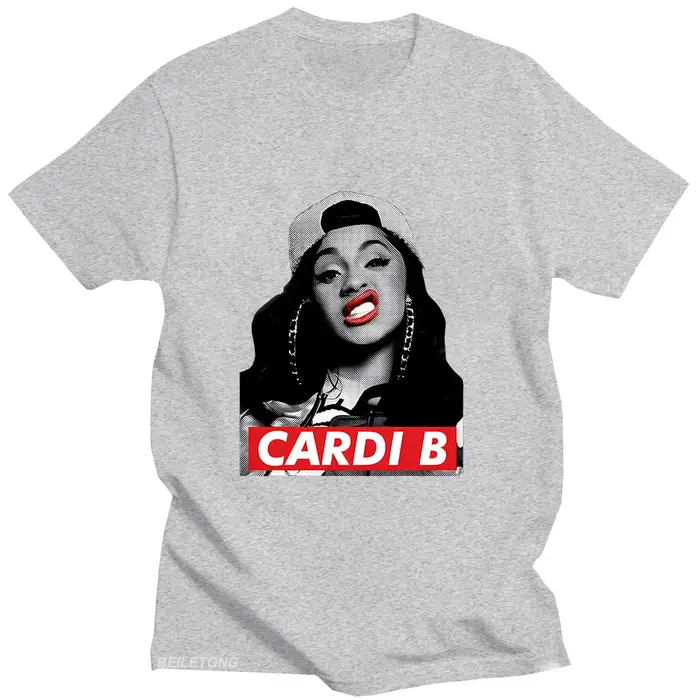 T-shirt Cardi B en coton avec impression graphique