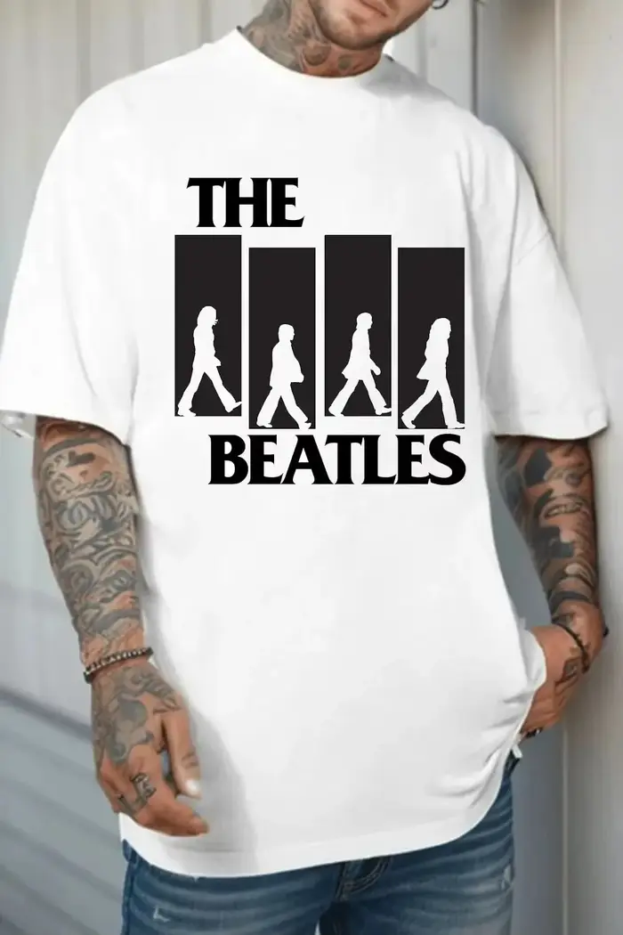 T-shirt The Beatles pour hommes et femmes, t-shirts graphiques décontractés d'été à manches courtes, col rond, coupe ample, tendance, streetwear quotidien
