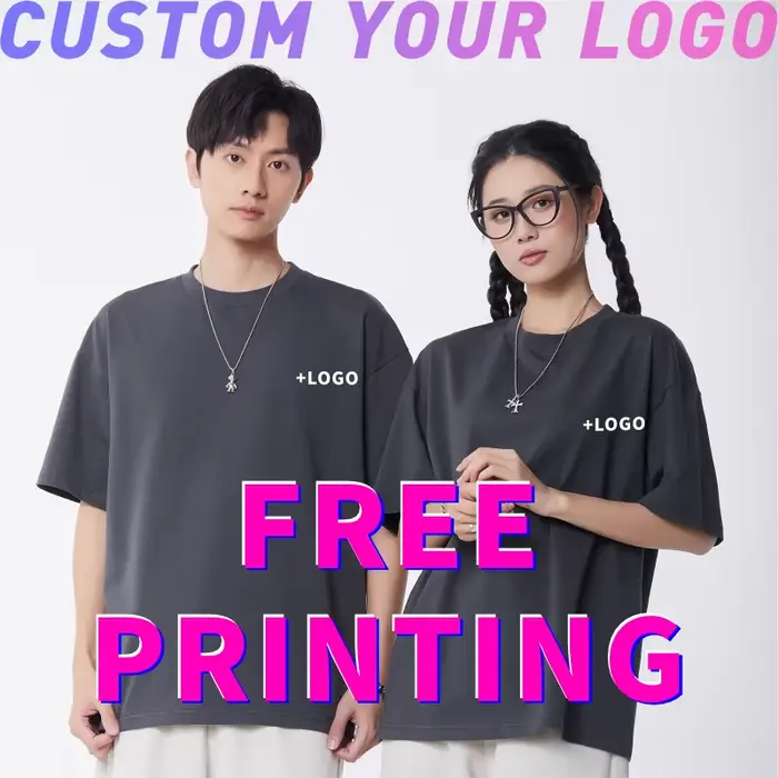 T-shirt unisexe à manches courtes, logo imprimé gratuit, image personnalisée, vêtements de travail, 