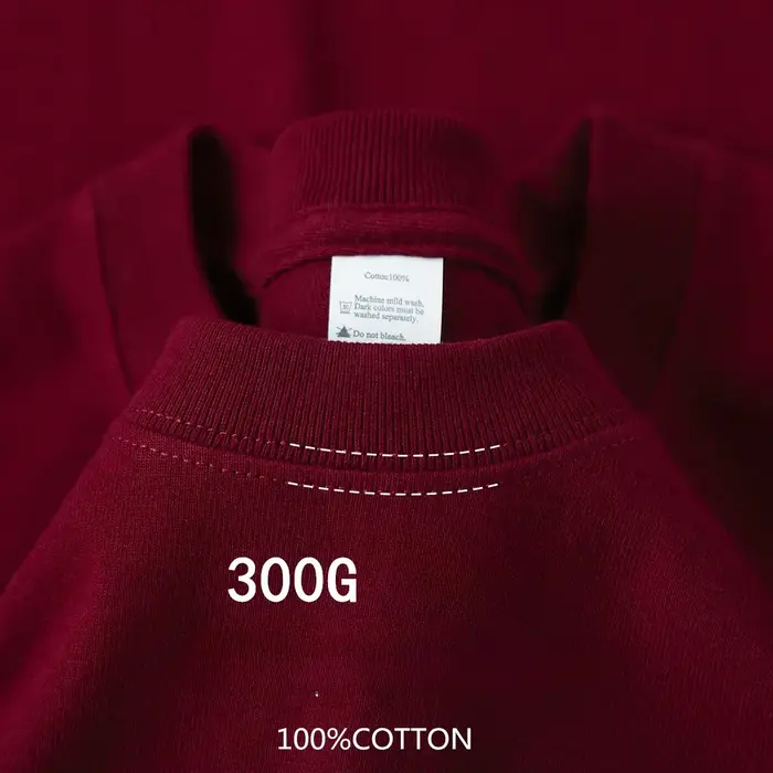 T-shirt Homme Décontracté en Coton Pur Américain 300g