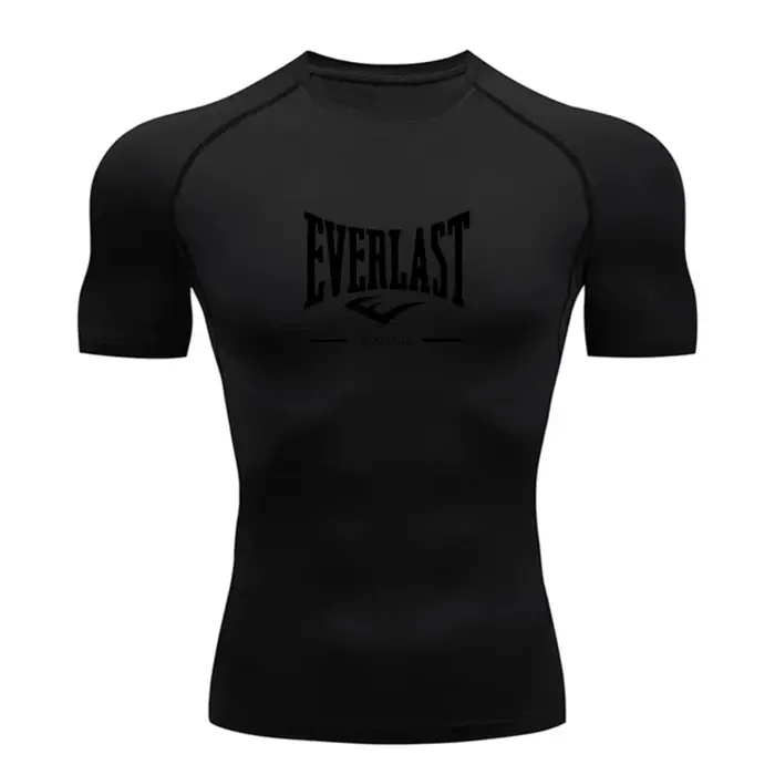 Nouveau T-shirt de compression pour hommes, à manches courtes, pour la course à pied, la gym, l'entr