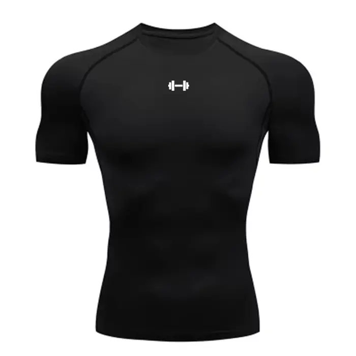 T-shirt de Compression pour hommes, vêtements de Sport d'été, T-shirt de course, élastique, séchage 
