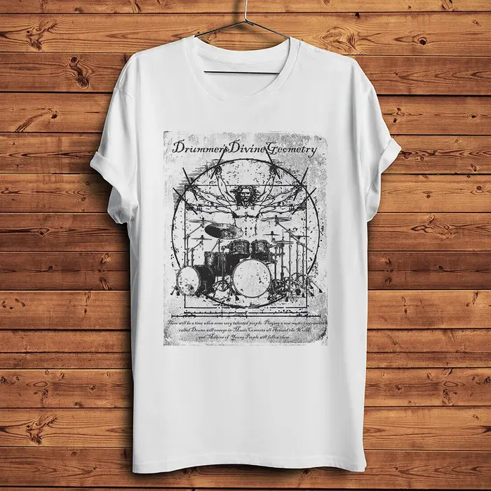 JEVitruvian-T-shirt unisexe rétro et artistique pour homme