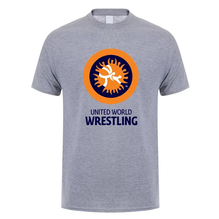 United World Wrestling T-shirt été hommes à manches courtes coton Cool UWW