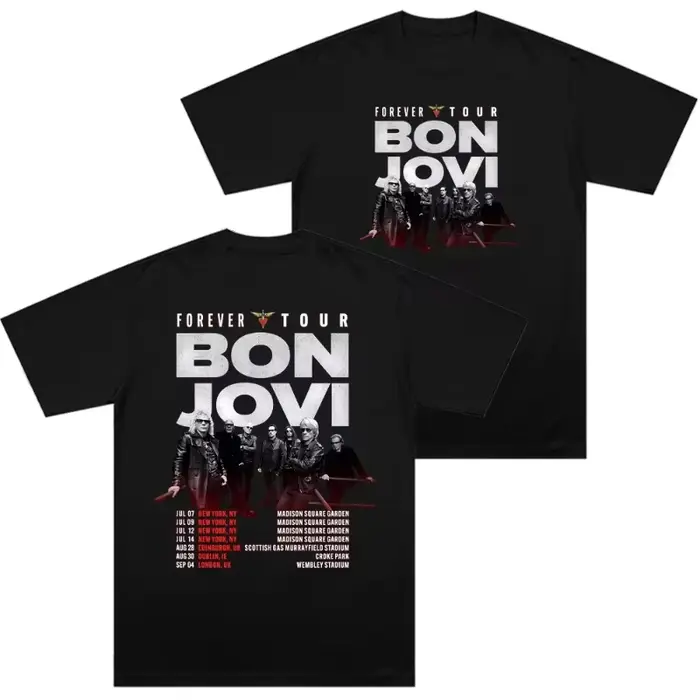 T-shirts Bon Jovi Forever Tour pour hommes