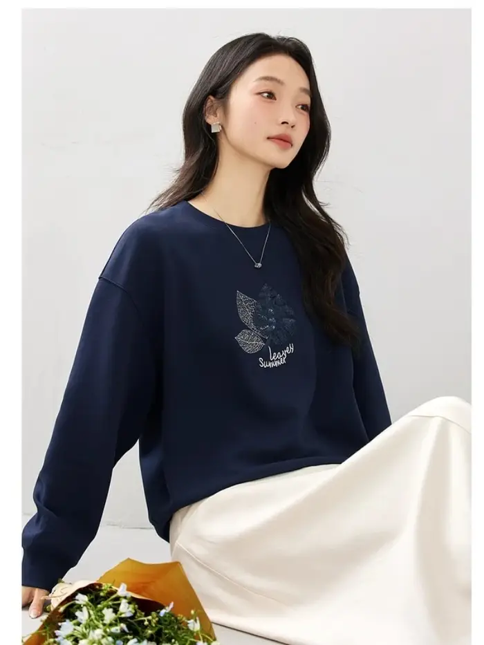 Sweat-shirt pour femme VIMLY bleu marine